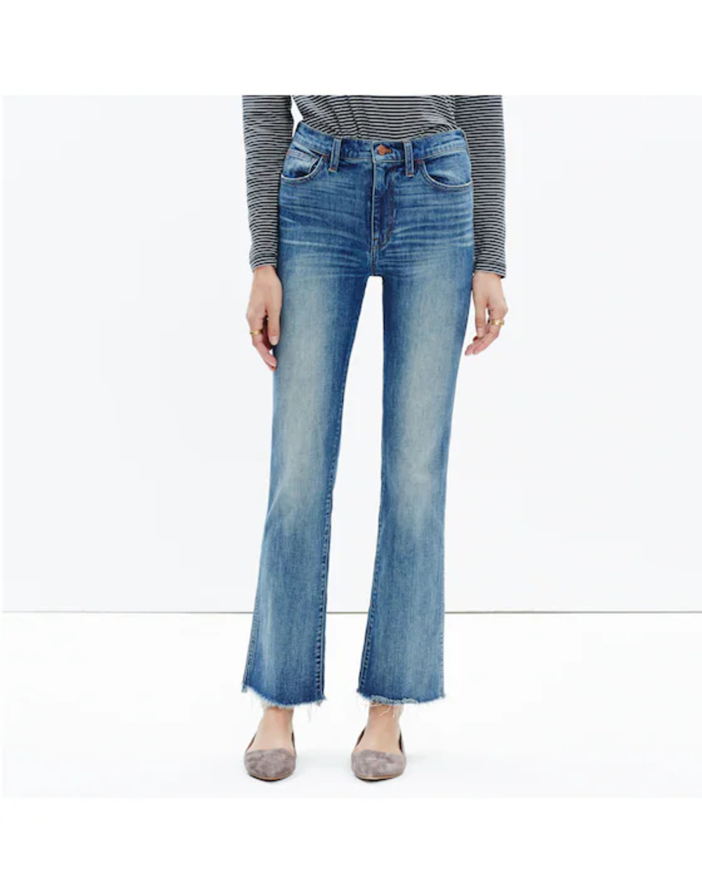 Madewell Cali Demi-Boot Jeans Blue Denim Size 26